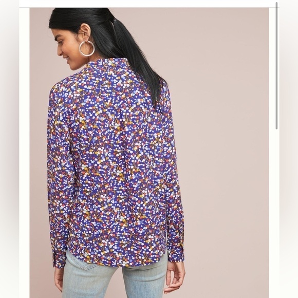 Anthropologie Tops - Anthropologie p of 52 pop pourri blouse Colloquial Buttondown conversations